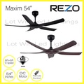 Rezo MAXIM 54" Kipas Siling DC Motor - Dark Wood