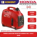 Honda EU10i Inverter Generator 1kVA - Silented, Eco-Throttle, Parallel Operation (Optional Cable)