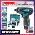 Makita DF030DWE 10.8V Cordless Driver Drill - Alat Bor & Pengetik Tanpa Kabel