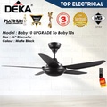 DEKA BABY10S Kipas Siling 46" Matte Black dengan Remote Control