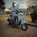 Sepeda Motor Listrik Uwinfly Golden Turtle GT 1 - Hitam, Baterai Lithium-ion 48V, Maksimal 25 km/jam