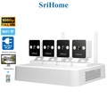 SriHome NVS011-IPC057 WiFi NVR Kit 4CH + 4 Camera 1080P FHD CMOS 2MP