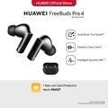 Huawei FreeBuds Pro 4 - Earphone TWS In-ear dengan ANC, Dual Driver 11mm, IP54, Hitam/Putih/Hijau