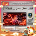 Dell S2725DS 27" QHD IPS Monitor dengan Pembesar Suara Bawaan dan Penyesuaian Ketinggian