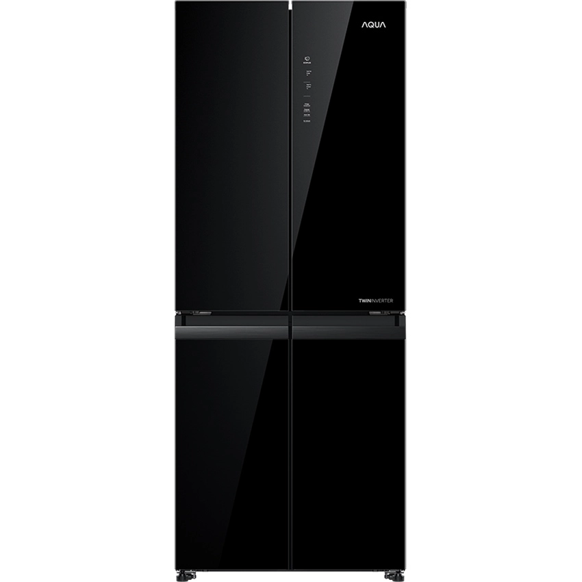 Tủ lạnh Aqua AQR-M466XA(GB) 4 cửa, 430 lít, màu gương đen