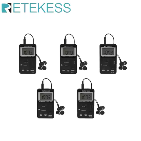 Retekess V112 วิทยุพกพา AM|FM สเตอริโอ พร้อมหูฟังและฟังก์ชัน Sleep Timer