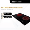 Riino DTC225 Cooker Induksi & Keramik 4200W (Hitam)