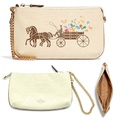 Coach C8725 กระเป๋าสตางค์คล้องมือขนาดใหญ่ ลาย Dreamy Veggie สีทอง/ธรรมชาติหลากสี