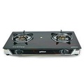 Bếp gas dương Goldsun GGS7010 - Kính cường lực, 2 bếp đồng thau, màu đen