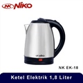 Niko NK EK 18 Teko Listrik 1.8 Liter Stainless Steel Electric Kettle