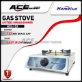 Homelux HSS-125 Dapur Gas Stainless Steel 4 Pembakar Besi Tuang dengan Sistem Pemadam Nyalaan Otomatis