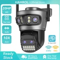 Hamrol 15MP Three Lens PTZ WiFi Kamera CCTV IP Camera Outdoor Auto Tracking