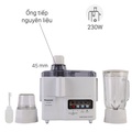 Máy xay ép đa năng Panasonic MJ-M176PWRA - 1 lít, Trắng, Malaysia