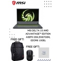 MSI Delta 15 Laptop Gaming AMD Ryzen 9, 16GB RAM, 1TB SSD, RX 6700M 10GB, 15.6" FHD 240Hz