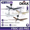 DEKA F5DCLED PRO Kipas Siling 56 Inci 10 Saiz Kecepatan Remote Control Matte Black