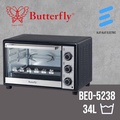 Butterfly BEO-5238 Ketuhar Elektrik 34L Hitam dengan Sistem Konveksi dan Rotisserie