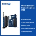Philips Sonicare ProtectiveClean 5100 - Sikat Gigi Elektrik Hitam Obsidian dengan Koneksi Bluetooth dan Aplikasi Dukungan