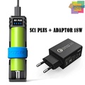 XTAR SC1 Plus Charger Baterai 1 Slot & Power Bank - Hitam/Biru