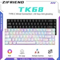 ZIFRIEND TK68 Mechanical Keyboard 68% RGB Hotswap Wired USB-C Hitam