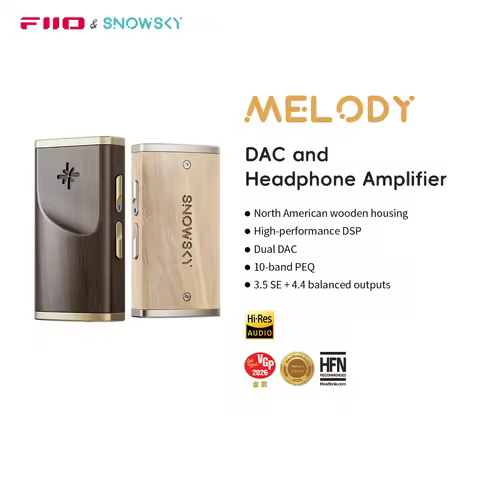 FiiO Snowsky Melody 隨身USB解碼耳機轉換器 4.4mm平衡輸出 DSD256 實木外殼