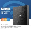 T9 T9 Android 8.1 TV Box 4GB 32GB RK3328 Hitam