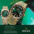 Rolex Day-Date 36 M128238-0069 Jam Tangan Pria Emas 18K Hijau Gradien