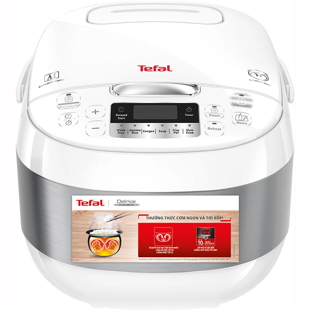 Nồi Cơm Điện Tử Tefal RK752168 - 1.8L, 750W, Trắng