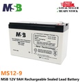 MSB MS 12-9 Bateri Asid Plumbum Tertutup 12V 9AH untuk UPS dan Sistem Cadangan Tenaga
