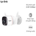 Camera IP Ngoài Trời Tapo TC65 - 3MP, Hỗ Trợ Thẻ MicroSD 512GB, Màu Trắng, IP66