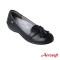 Aerosoft CW3132 รองเท้าคัทชูผู้หญิง หนังไมโครไฟเบอร์ สี Red Wine / Brown