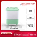 Mesin Cuci Sharp ES-T89SJ-GR 2 Tabung 7.5 Kg Hijab Series Warna Hijau