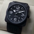 Bell & Ross BR01-92 Jam Tangan Chronograph 46mm Aço Preto