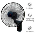 Quạt treo tường KDK M40M - 16 inch, Xám/Đen, Điều khiển từ xa, Hẹn giờ 6 giờ