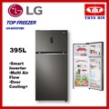 LG GN-B392PXBK 395L Peti Sejuk Top Freezer Black Steel