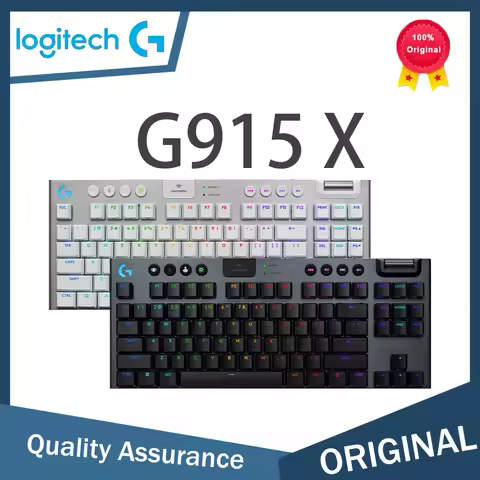 Logitech G915 X LIGHTSPEED TKL 無線機械矮軸電競鍵盤 (TKL, 注音, 黑色/白色)