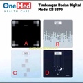 Onemed EB 5670 Timbangan Badan Digital Kaca Tempered Putih 180kg