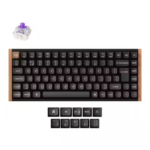 Keychron K2 HE คีย์บอร์ดไร้สาย 75% พร้อมสวิตช์แม่เหล็ก Gateron Double-Rail และไฟ RGB ปรับแต่งได้