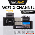 SAFECAM V20 Pro Dash Cam Dua Kamera Depan Belakang 1080P WIFI Full HD