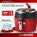 PerySmith PS8000 Dual Speed Air Fryer 2XL Size Ecohealth II Series (8.5L)