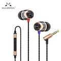 SoundMAGIC E10C IEM - In-Ear Monitor HiFi Stereo Earphones with Microphone, 10mm Neodymium Driver, Black/Gold, Red, Blue