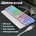 RK108 Pro RGB Mechanical Keyboard - Papan Ketik Full-sized dengan 108 Tombol dan Konektivitas Tri-mode