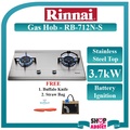 Rinnai RB-712N-S Kompor Tanam Stainless Steel 452mm x 770mm x 122.6mm, 3.7kW