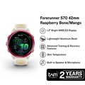 Garmin Forerunner 570 Jam Tangan GPS Lari AMOLED 1,4 Inci, Tahan Air 5 ATM, Hitam/Putih/Kuning/Merah
