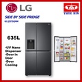 LG GC-J257SQNW Peti Ais Side-by-Side 635L dengan Pembuat Ais dan Pemampat Smart Inverter