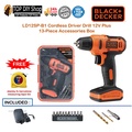 BLACK+DECKER LD12SP 12V Cordless Drill Driver + 13-Piece Accessories Box (Electric_Drill)