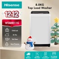 Hisense WTAR8011G Top Load Washing Machine 8.0kg - Light Grey