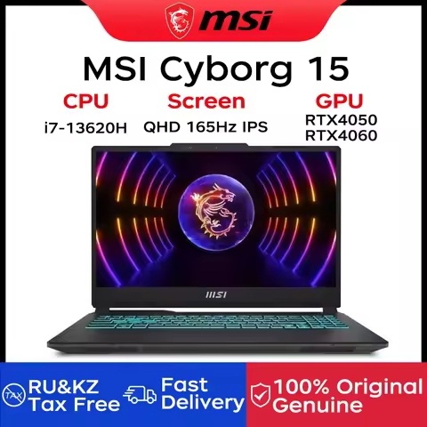 MSI Cyborg 15 A13VFK Laptop Gaming 15.6" Intel Core i7 RTX4060 16GB 512GB SSD Hitam Lutsinar