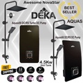 DEKA Aquas 88TRS Pemanas Air Segera 4.5kW dengan Pancuran Hujan dan Pam DC Booster Inverter - Magnesium