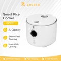 ZOLELE RC201 2L Rice Cooker Multifunctional Non-Stick Inner Pot with 24-Hour Timer