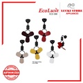 Kipas Siling/Dinding Ecoluxe ECO-388 16" Hitam dengan Kawalan Jauh dan Motor AC